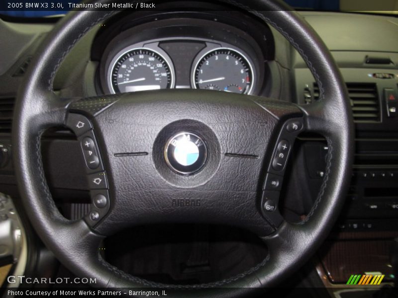Titanium Silver Metallic / Black 2005 BMW X3 3.0i