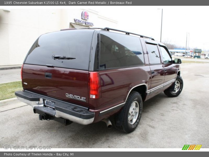Dark Garnet Red Metallic / Bordeaux Red 1995 Chevrolet Suburban K1500 LS 4x4