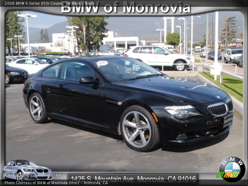 Jet Black / Black 2008 BMW 6 Series 650i Coupe