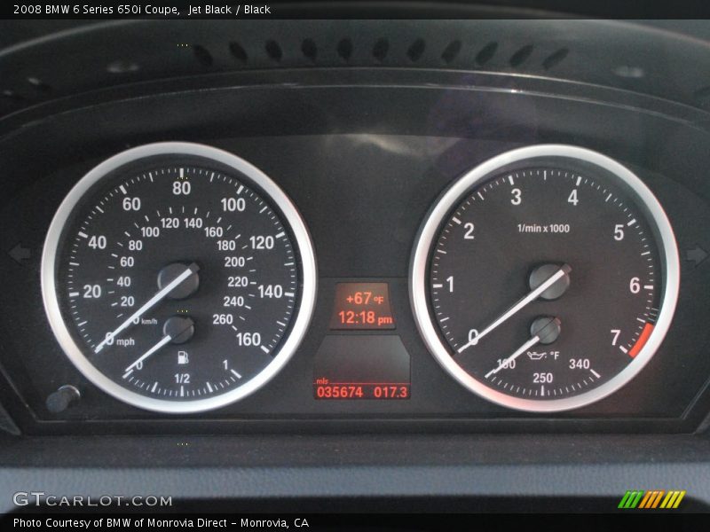 Jet Black / Black 2008 BMW 6 Series 650i Coupe