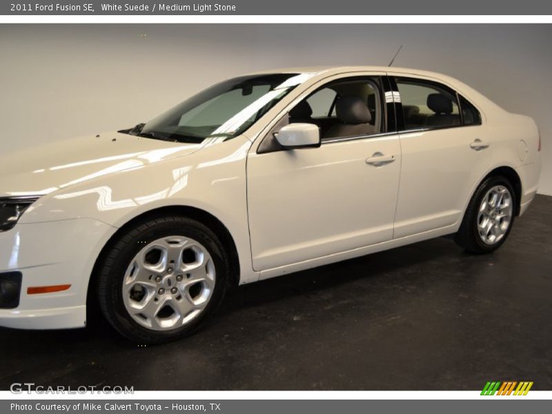 White Suede / Medium Light Stone 2011 Ford Fusion SE