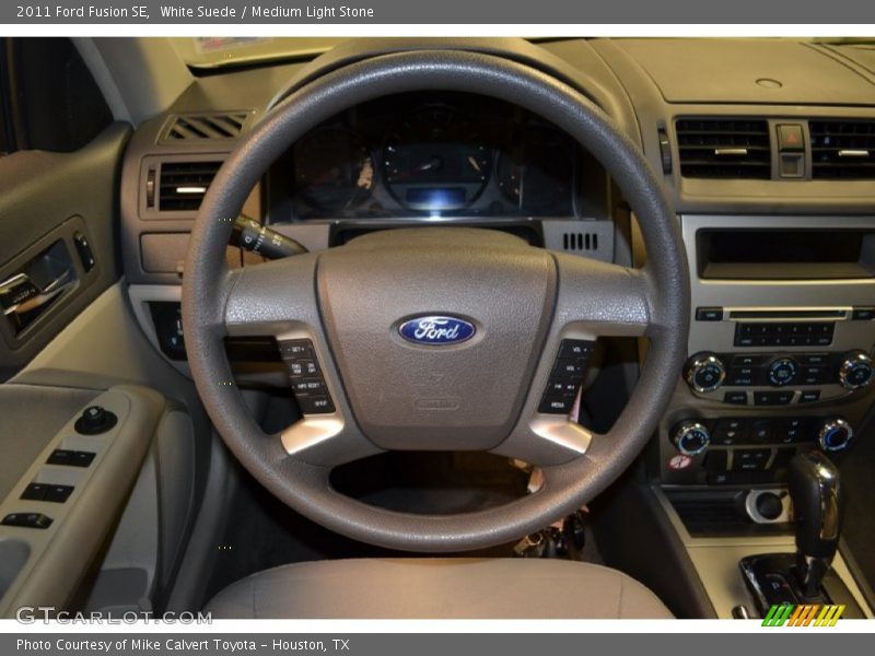 White Suede / Medium Light Stone 2011 Ford Fusion SE