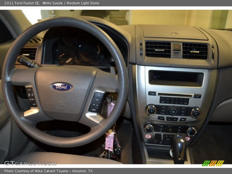 White Suede / Medium Light Stone 2011 Ford Fusion SE