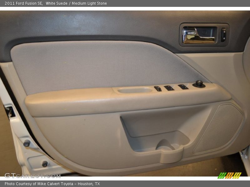 White Suede / Medium Light Stone 2011 Ford Fusion SE