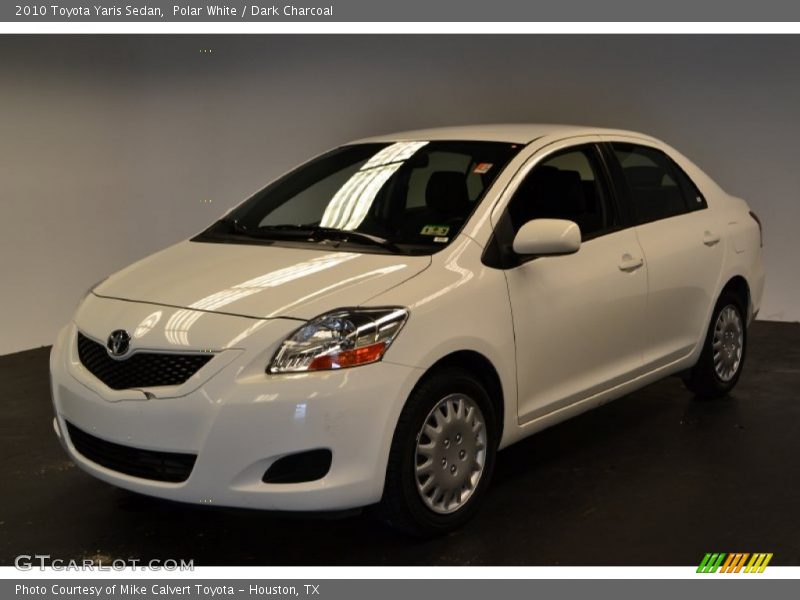 Polar White / Dark Charcoal 2010 Toyota Yaris Sedan