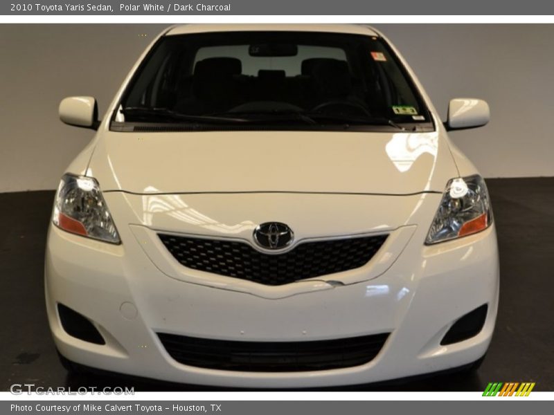 Polar White / Dark Charcoal 2010 Toyota Yaris Sedan