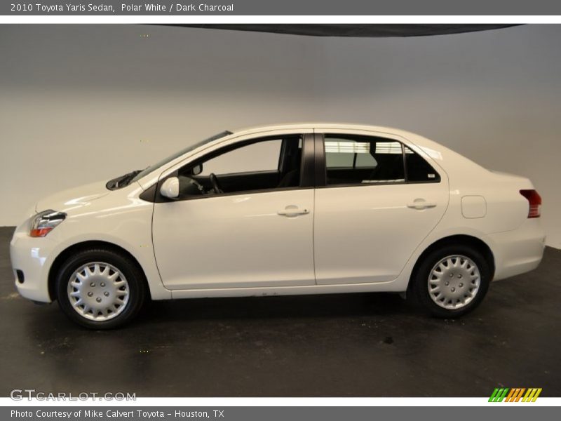 Polar White / Dark Charcoal 2010 Toyota Yaris Sedan