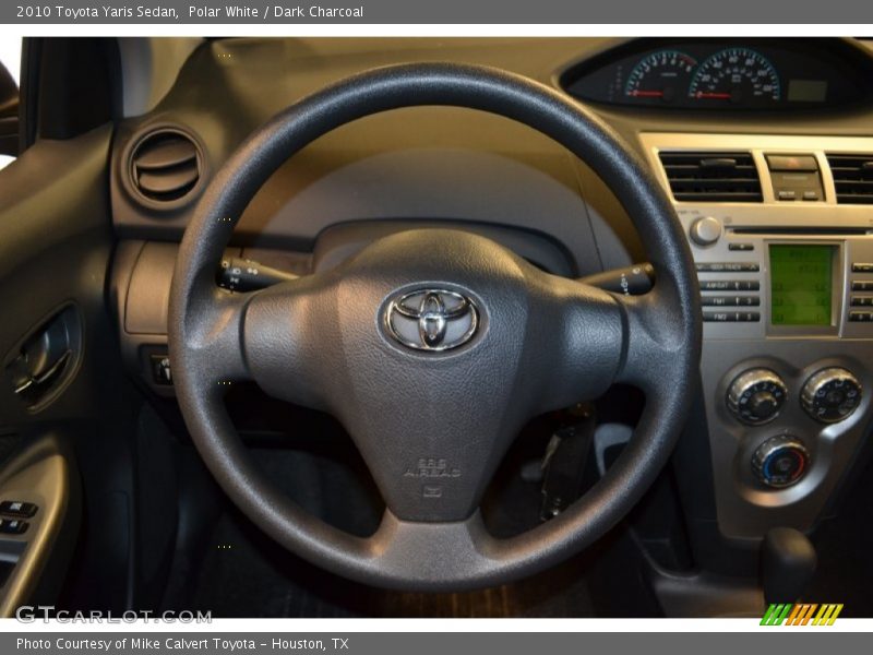 Polar White / Dark Charcoal 2010 Toyota Yaris Sedan