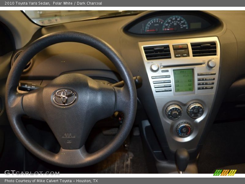 Polar White / Dark Charcoal 2010 Toyota Yaris Sedan