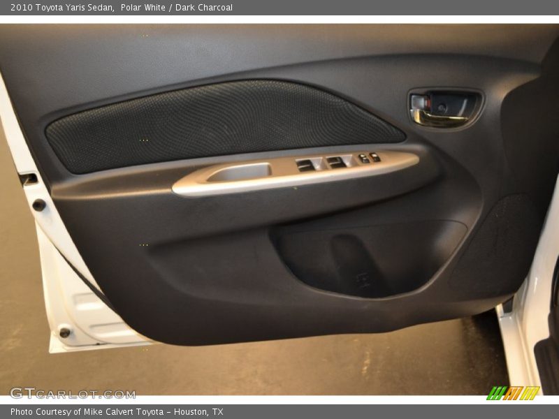 Polar White / Dark Charcoal 2010 Toyota Yaris Sedan