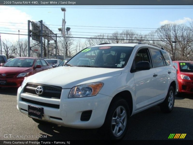 Super White / Sand Beige 2009 Toyota RAV4 4WD