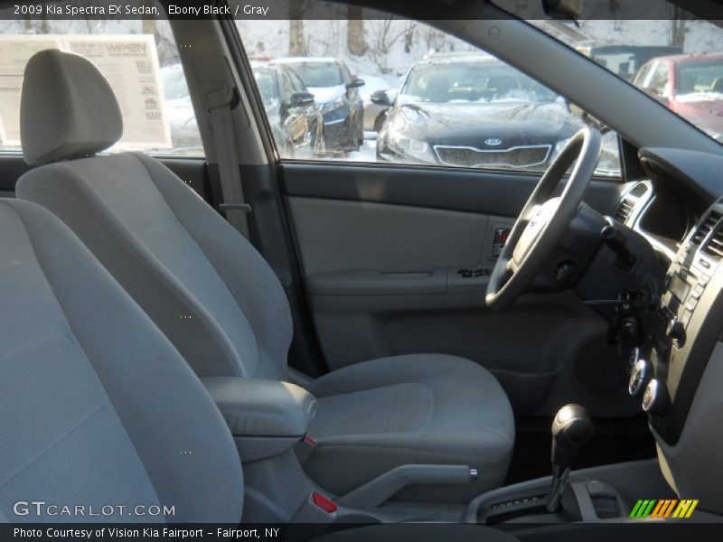 Ebony Black / Gray 2009 Kia Spectra EX Sedan