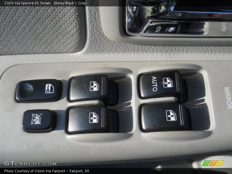 Ebony Black / Gray 2009 Kia Spectra EX Sedan