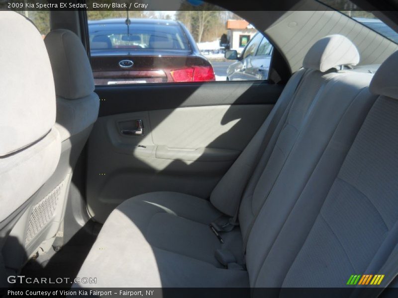 Ebony Black / Gray 2009 Kia Spectra EX Sedan