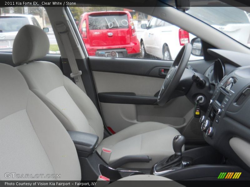 Clear White / Stone 2011 Kia Forte EX