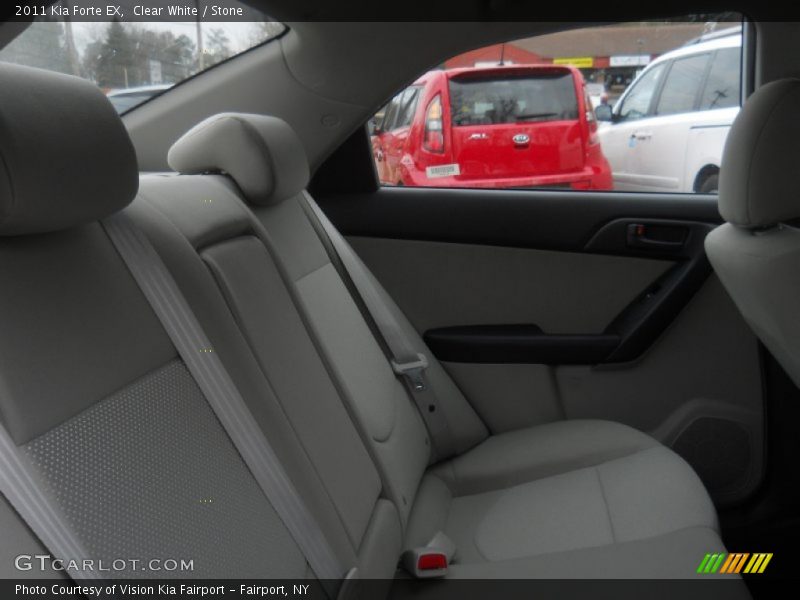 Clear White / Stone 2011 Kia Forte EX
