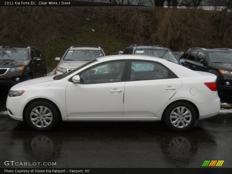 Clear White / Stone 2011 Kia Forte EX
