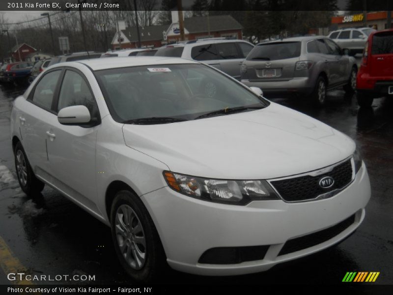 Clear White / Stone 2011 Kia Forte EX