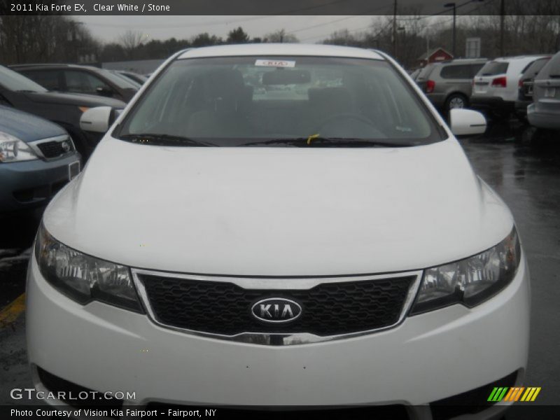 Clear White / Stone 2011 Kia Forte EX