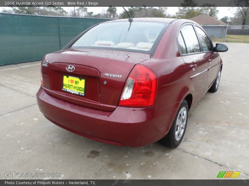 Wine Red / Beige 2006 Hyundai Accent GLS Sedan