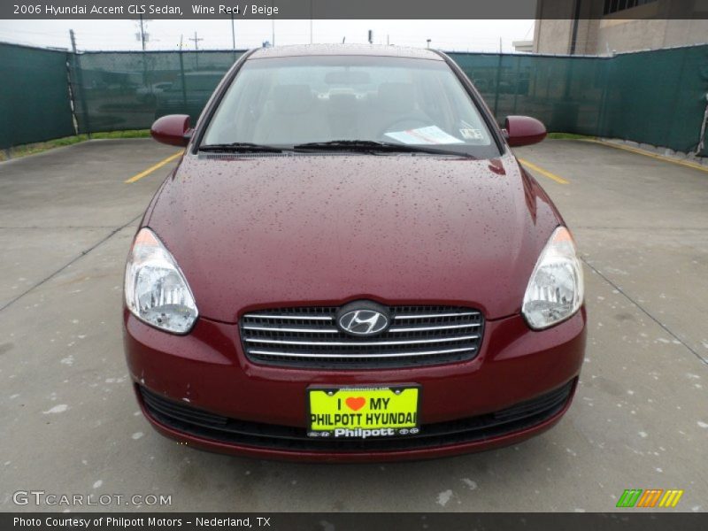 Wine Red / Beige 2006 Hyundai Accent GLS Sedan