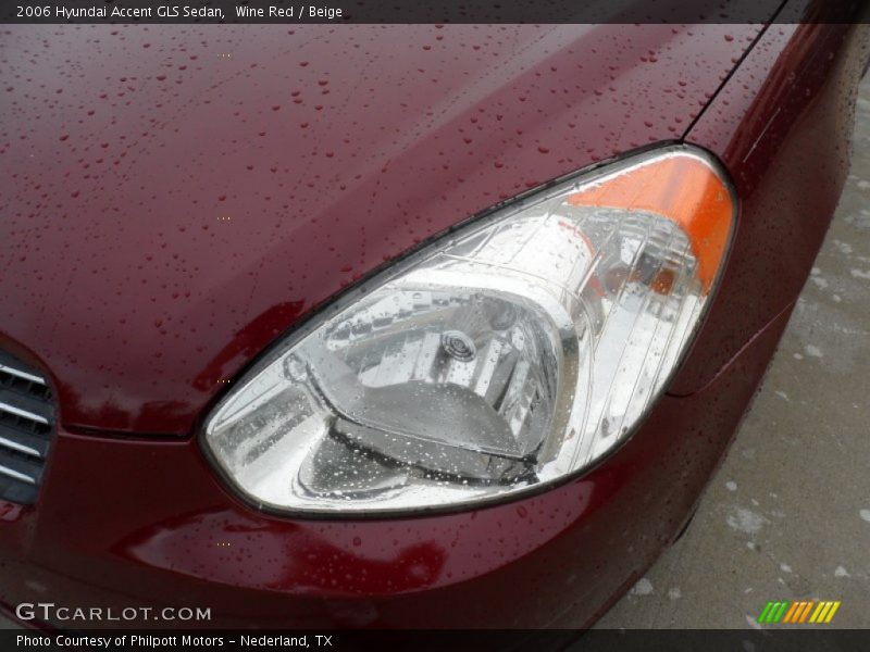 Wine Red / Beige 2006 Hyundai Accent GLS Sedan