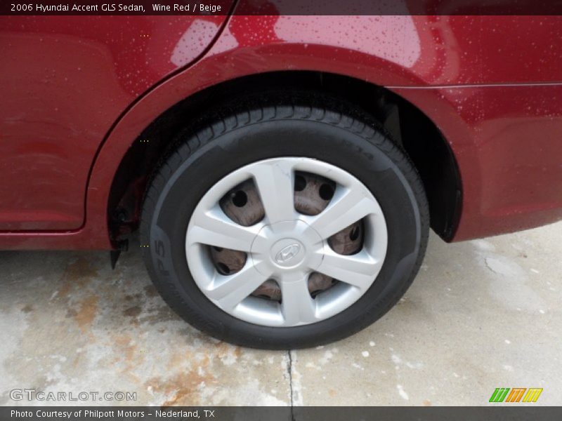 Wine Red / Beige 2006 Hyundai Accent GLS Sedan