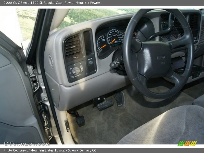 Pewter Metallic / Pewter 2000 GMC Sierra 1500 SL Regular Cab
