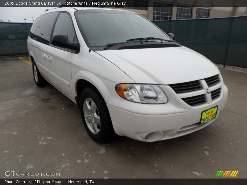 Stone White / Medium Slate Gray 2005 Dodge Grand Caravan SXT