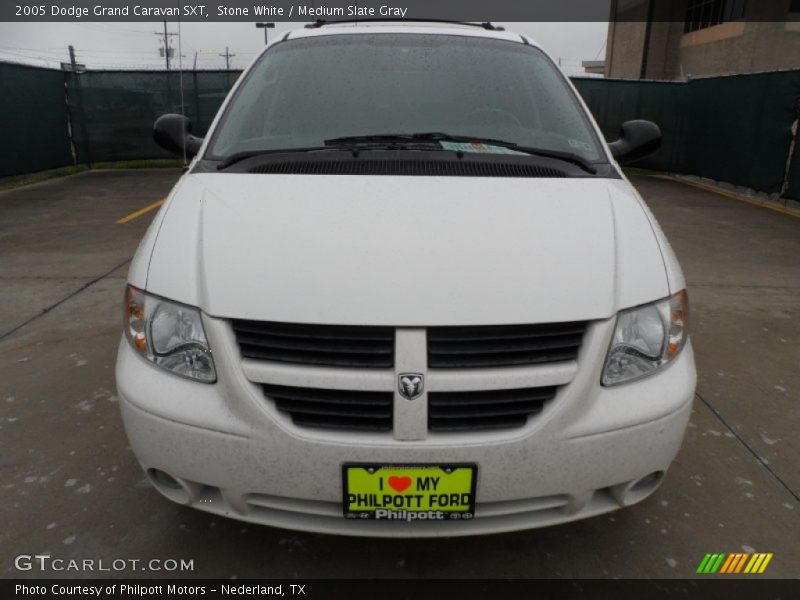 Stone White / Medium Slate Gray 2005 Dodge Grand Caravan SXT