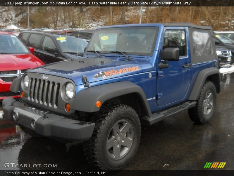 Deep Water Blue Pearl / Dark Slate Gray/Medium Slate Gray 2010 Jeep Wrangler Sport Mountain Edition 4x4