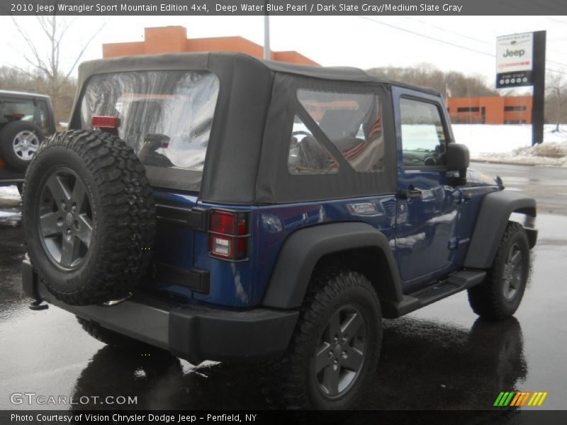 Deep Water Blue Pearl / Dark Slate Gray/Medium Slate Gray 2010 Jeep Wrangler Sport Mountain Edition 4x4