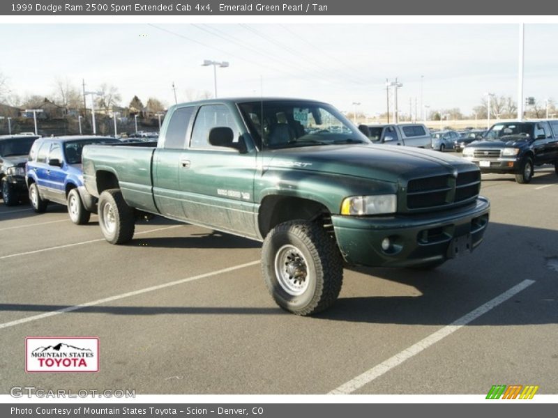 Emerald Green Pearl / Tan 1999 Dodge Ram 2500 Sport Extended Cab 4x4