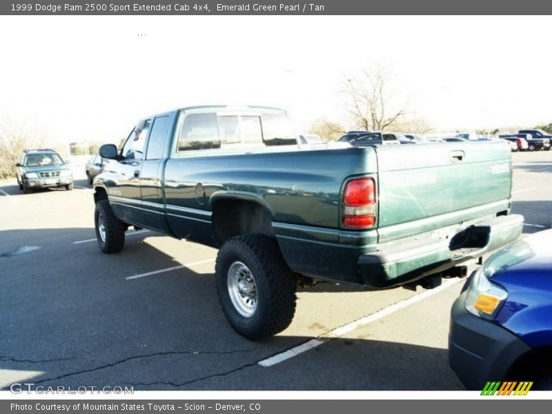 Emerald Green Pearl / Tan 1999 Dodge Ram 2500 Sport Extended Cab 4x4