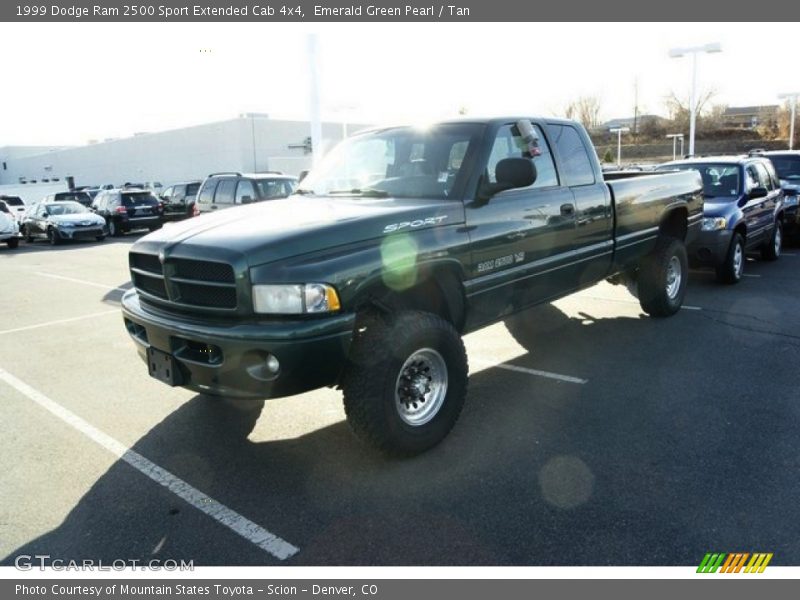 Emerald Green Pearl / Tan 1999 Dodge Ram 2500 Sport Extended Cab 4x4