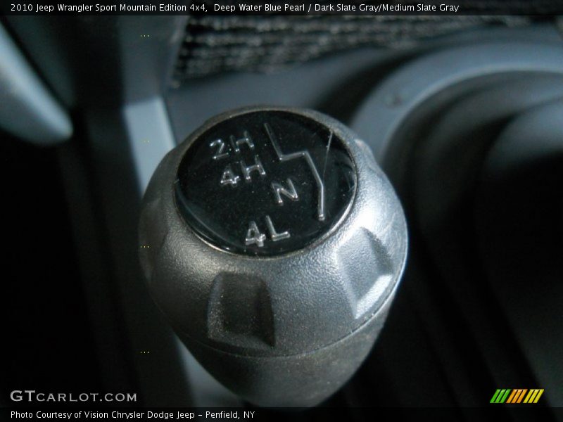 Deep Water Blue Pearl / Dark Slate Gray/Medium Slate Gray 2010 Jeep Wrangler Sport Mountain Edition 4x4