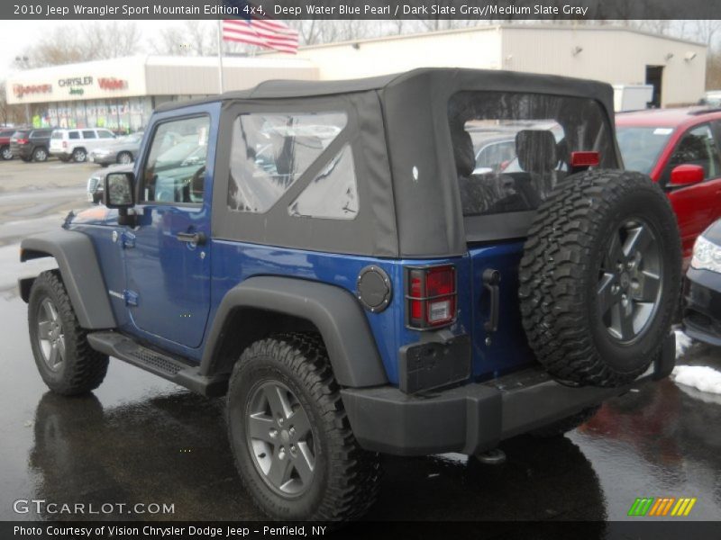 Deep Water Blue Pearl / Dark Slate Gray/Medium Slate Gray 2010 Jeep Wrangler Sport Mountain Edition 4x4