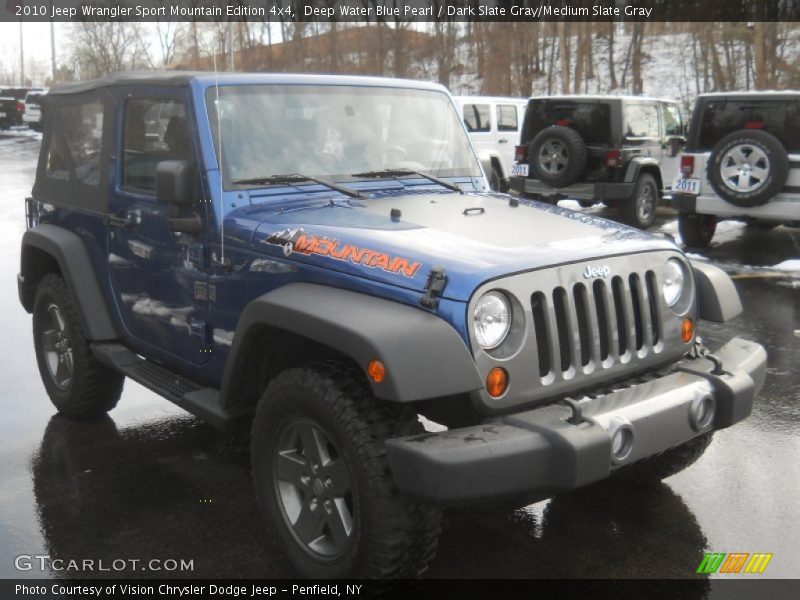 Deep Water Blue Pearl / Dark Slate Gray/Medium Slate Gray 2010 Jeep Wrangler Sport Mountain Edition 4x4