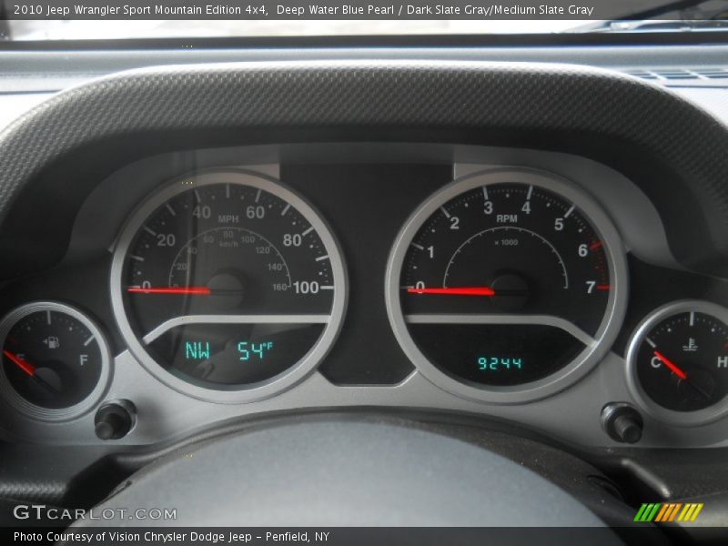 Deep Water Blue Pearl / Dark Slate Gray/Medium Slate Gray 2010 Jeep Wrangler Sport Mountain Edition 4x4