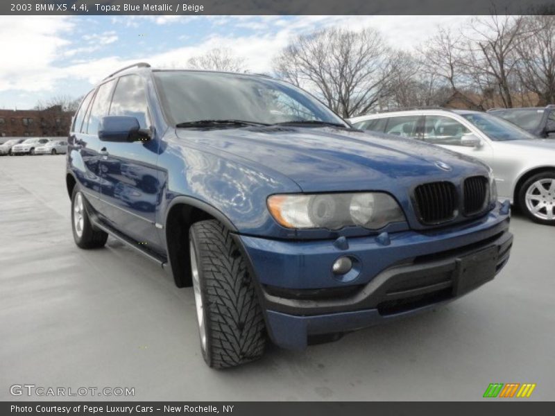 Topaz Blue Metallic / Beige 2003 BMW X5 4.4i