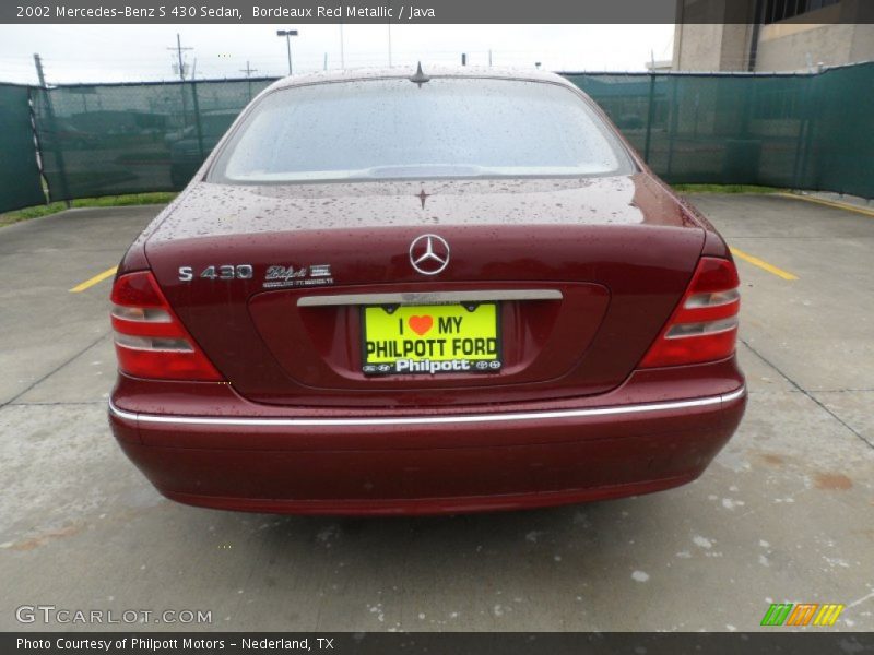 Bordeaux Red Metallic / Java 2002 Mercedes-Benz S 430 Sedan