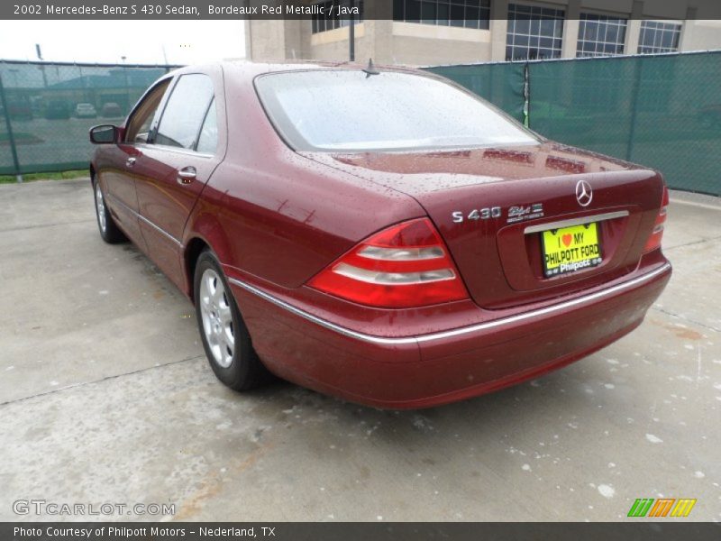 Bordeaux Red Metallic / Java 2002 Mercedes-Benz S 430 Sedan