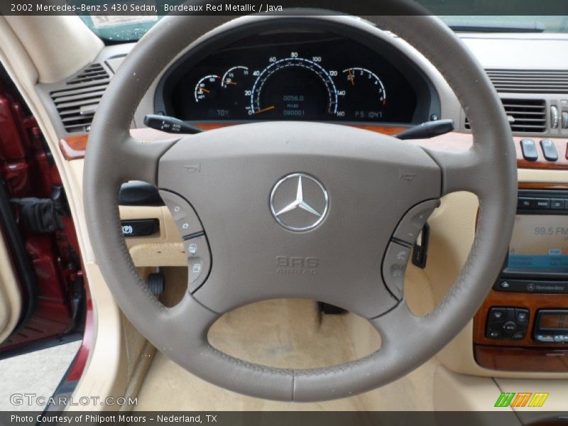 Bordeaux Red Metallic / Java 2002 Mercedes-Benz S 430 Sedan