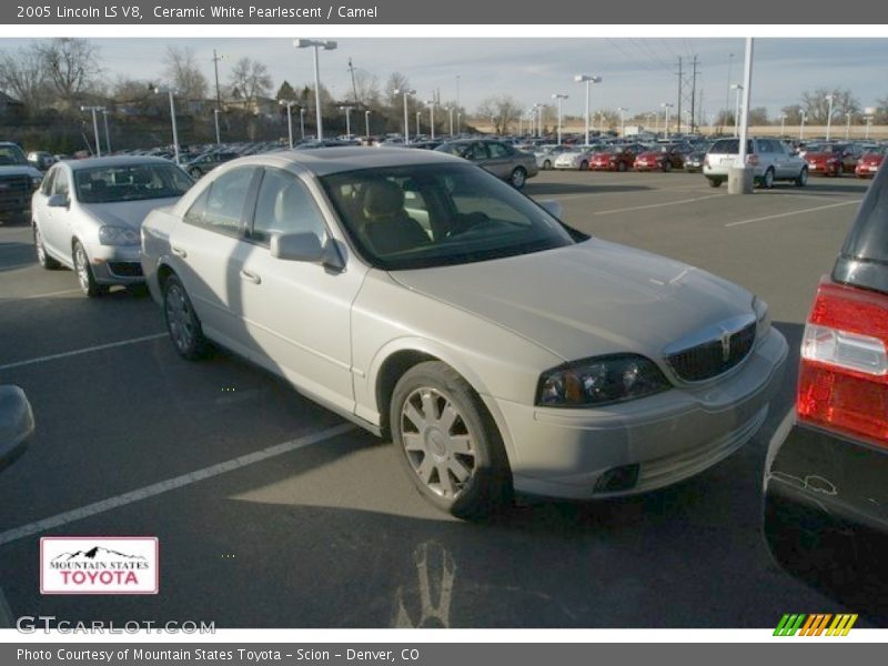 Ceramic White Pearlescent / Camel 2005 Lincoln LS V8