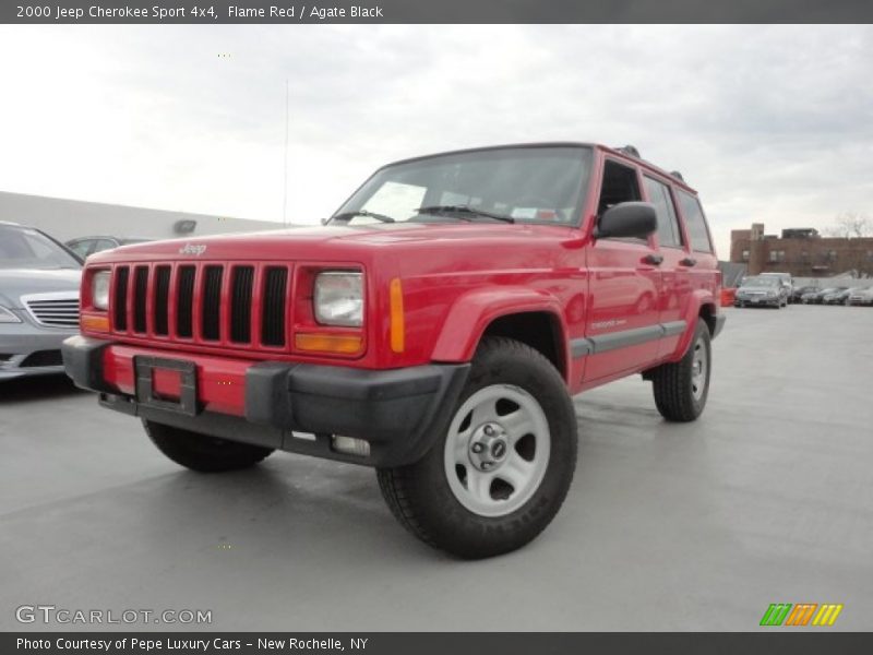 Flame Red / Agate Black 2000 Jeep Cherokee Sport 4x4