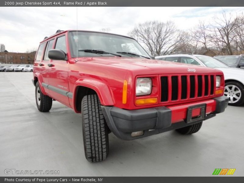 Flame Red / Agate Black 2000 Jeep Cherokee Sport 4x4