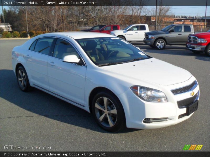 Summit White / Cocoa/Cashmere 2011 Chevrolet Malibu LT