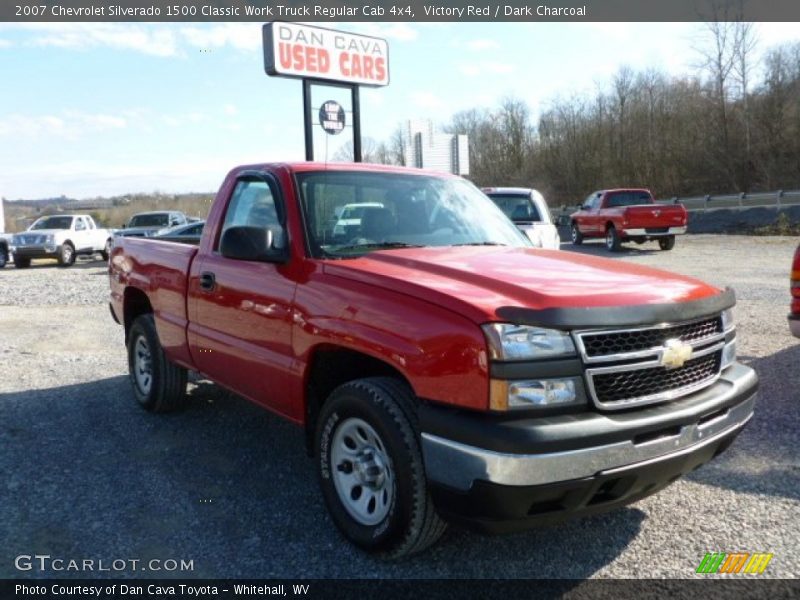Victory Red / Dark Charcoal 2007 Chevrolet Silverado 1500 Classic Work Truck Regular Cab 4x4