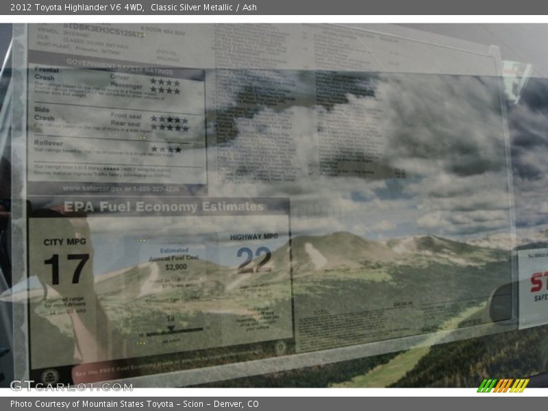 Classic Silver Metallic / Ash 2012 Toyota Highlander V6 4WD