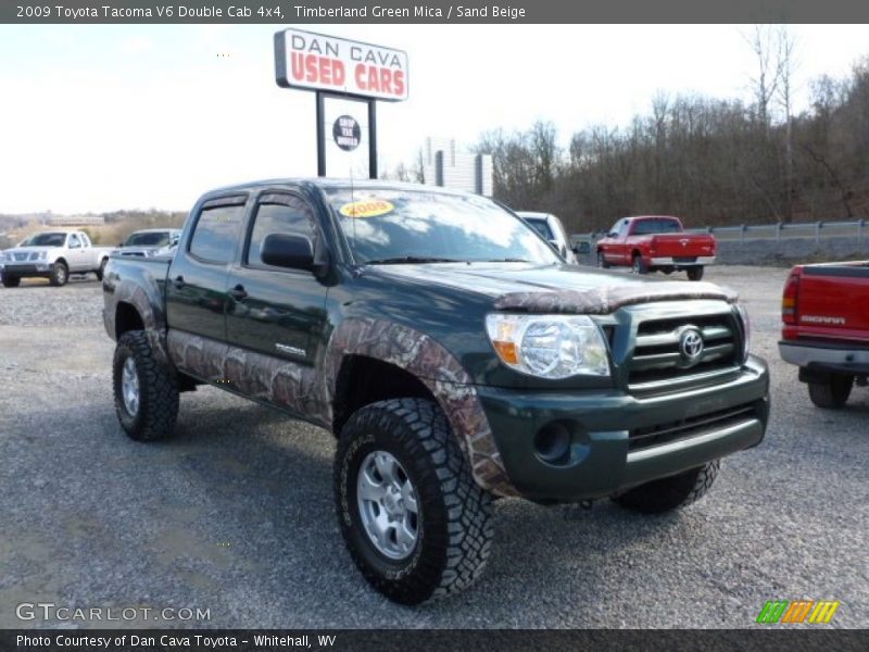 Timberland Green Mica / Sand Beige 2009 Toyota Tacoma V6 Double Cab 4x4